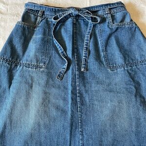 VINTAGE Denim Wrap Skirt
